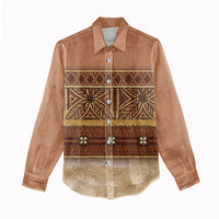 Polynesian Princess Inspired Cosplay Costume Women Casual Shirt Traditional Tapa Pattern