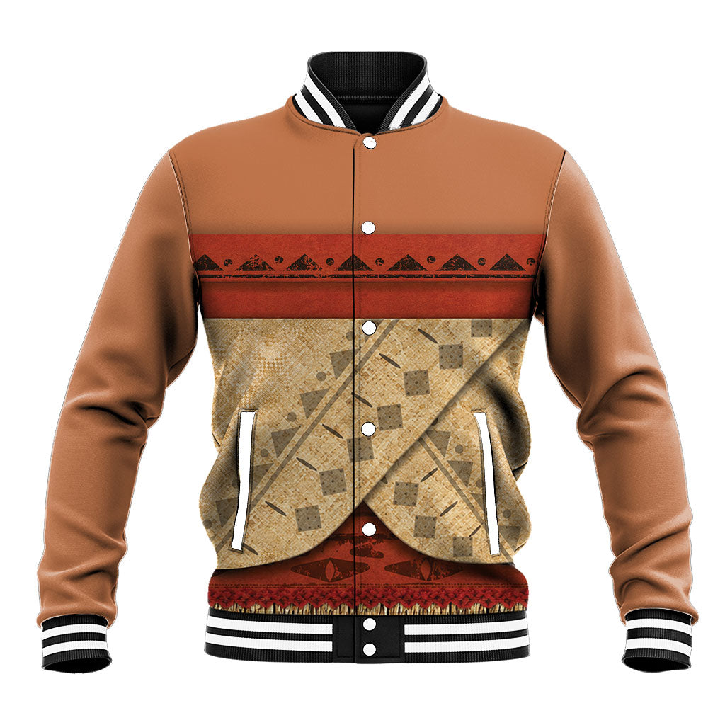 Island Elder Inspired Costume Baseball Jacket Polynesian Tribal Pattern
