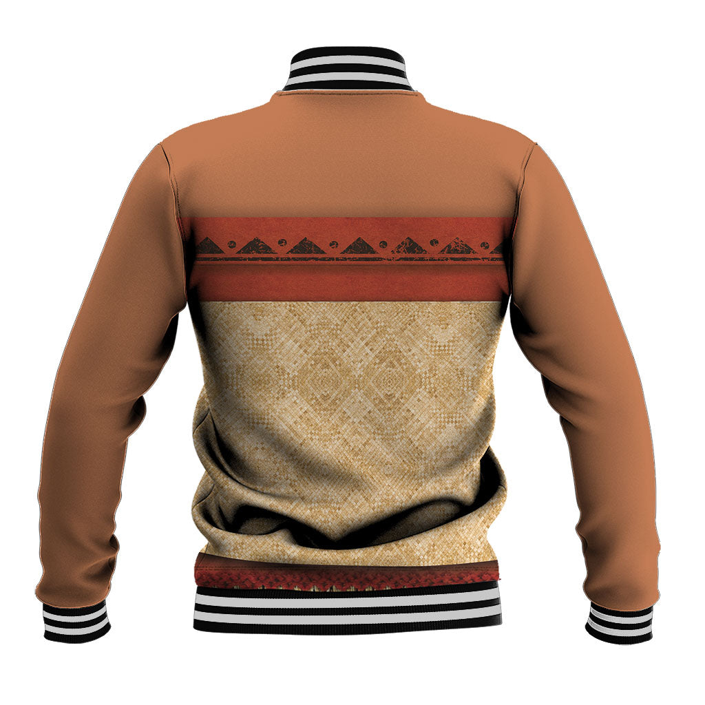 Island Elder Inspired Costume Baseball Jacket Polynesian Tribal Pattern