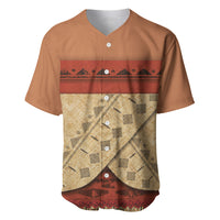 Island Elder Inspired Costume Baseball Jersey Polynesian Tribal Pattern