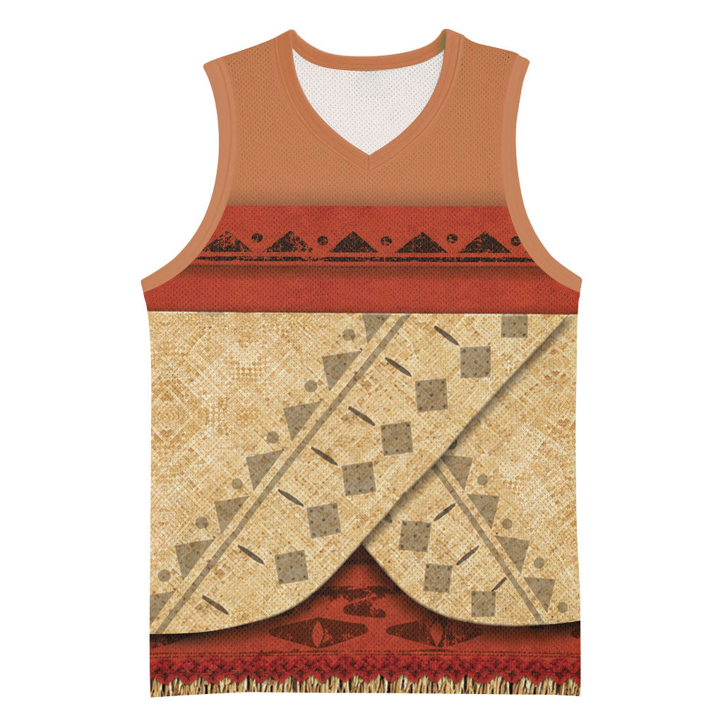 Island Elder Inspired Costume Basketball Jersey Polynesian Tribal Pattern