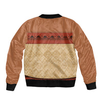 Island Elder Inspired Costume Bomber Jacket Polynesian Tribal Pattern