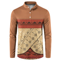 Island Elder Inspired Costume Button Sweatshirt Polynesian Tribal Pattern