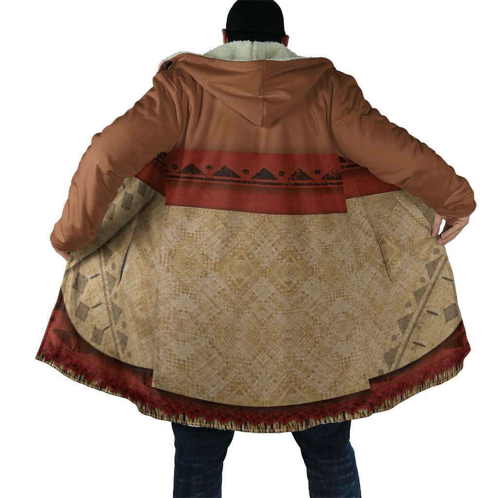 Island Elder Inspired Costume Cloak Polynesian Tribal Pattern