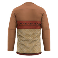 Island Elder Inspired Costume Hockey Jersey Polynesian Tribal Pattern
