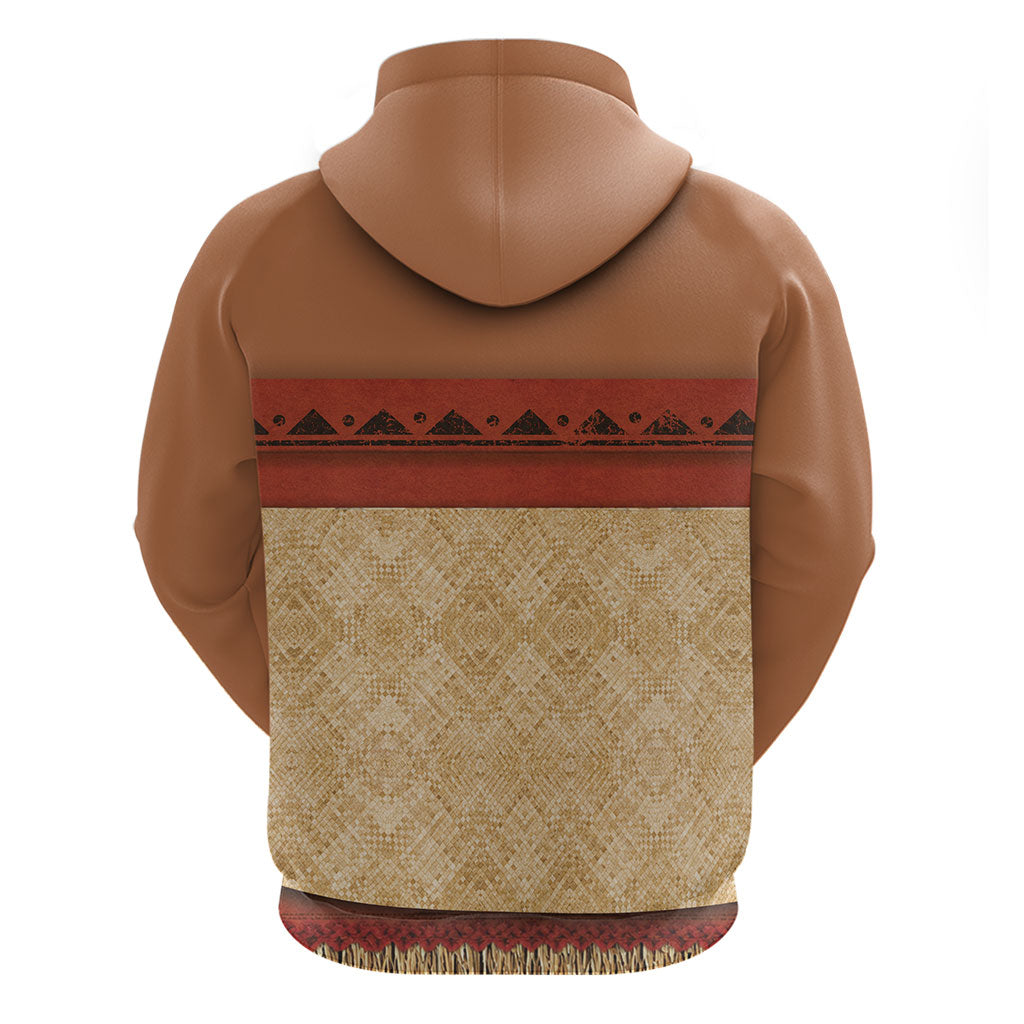 Island Elder Inspired Costume Hoodie Polynesian Tribal Pattern