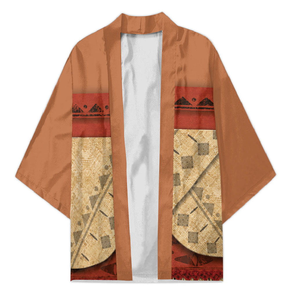 Island Elder Inspired Costume Kimono Polynesian Tribal Pattern