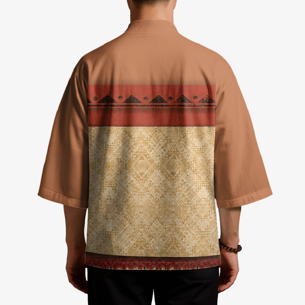 Island Elder Inspired Costume Kimono Polynesian Tribal Pattern