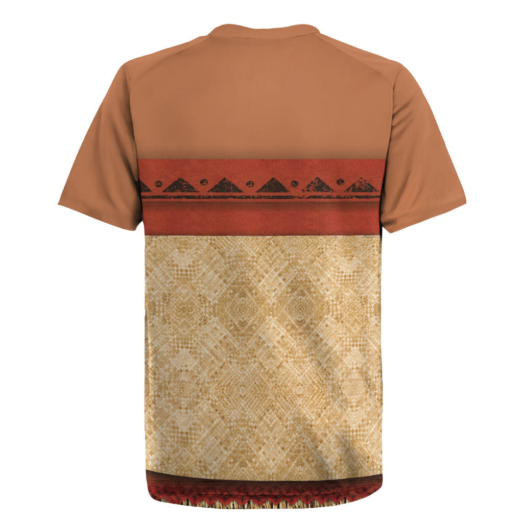 Island Elder Inspired Costume Rugby Jersey Polynesian Tribal Pattern