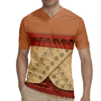 Island Elder Inspired Costume Rugby Jersey Polynesian Tribal Pattern