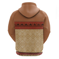 Island Elder Inspired Costume Zip Hoodie Polynesian Tribal Pattern