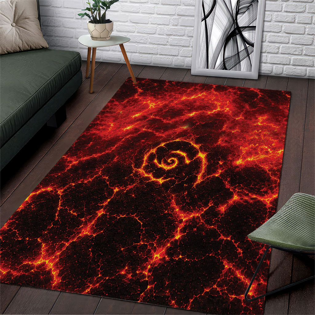 Lava Monster Costume Area Rug Fiery Lava Spiral