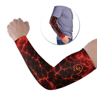 Lava Monster Costume Arm Sleeves Fiery Lava Spiral
