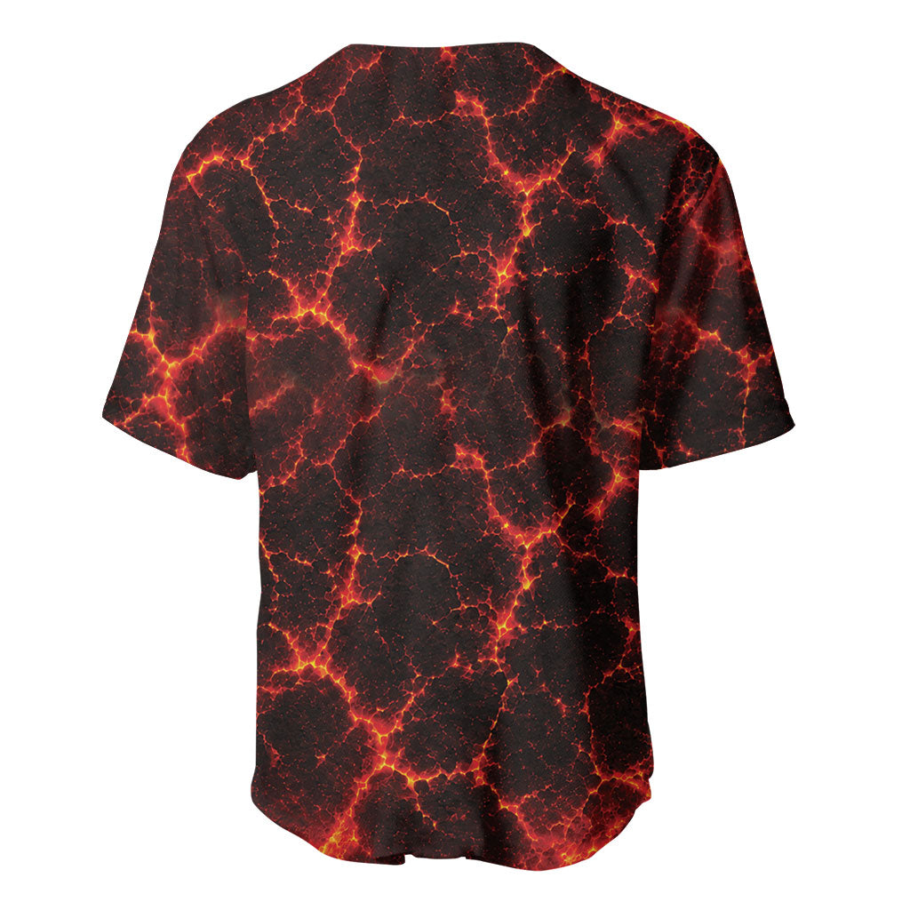 Lava Monster Costume Baseball Jersey Fiery Lava Spiral