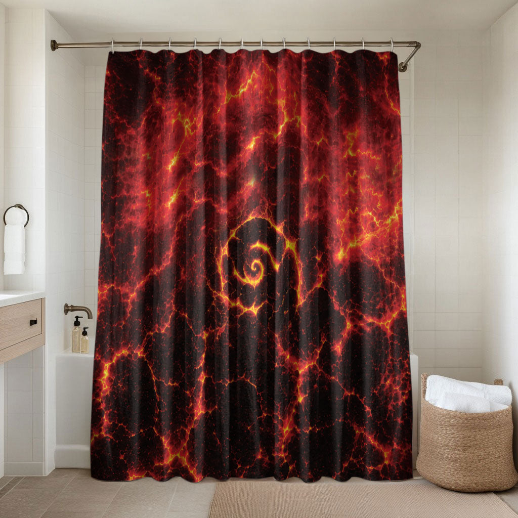 Lava Monster Costume Bathroom Set Fiery Lava Spiral