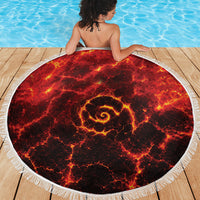 Lava Monster Costume Beach Blanket Fiery Lava Spiral