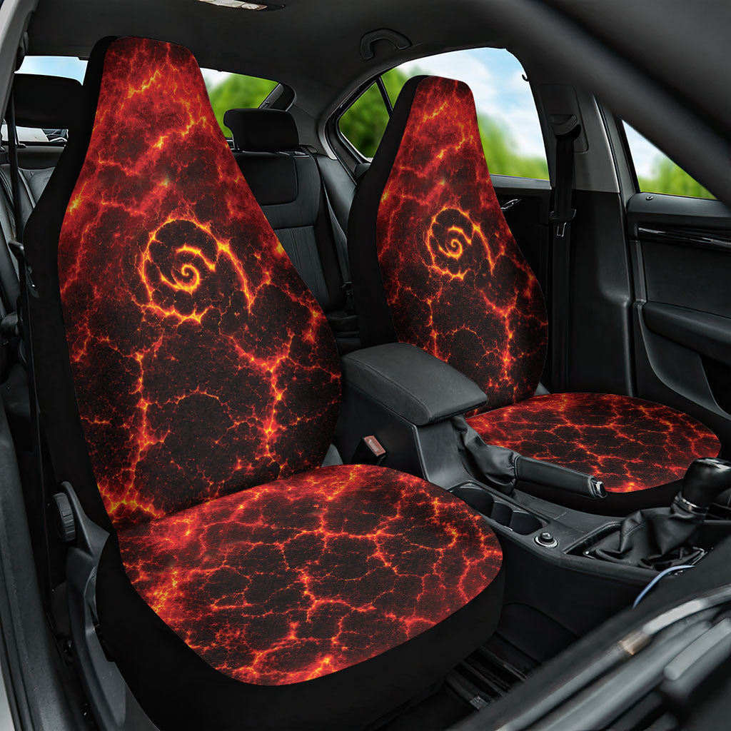 Lava Monster Costume Car Seat Cover Fiery Lava Spiral