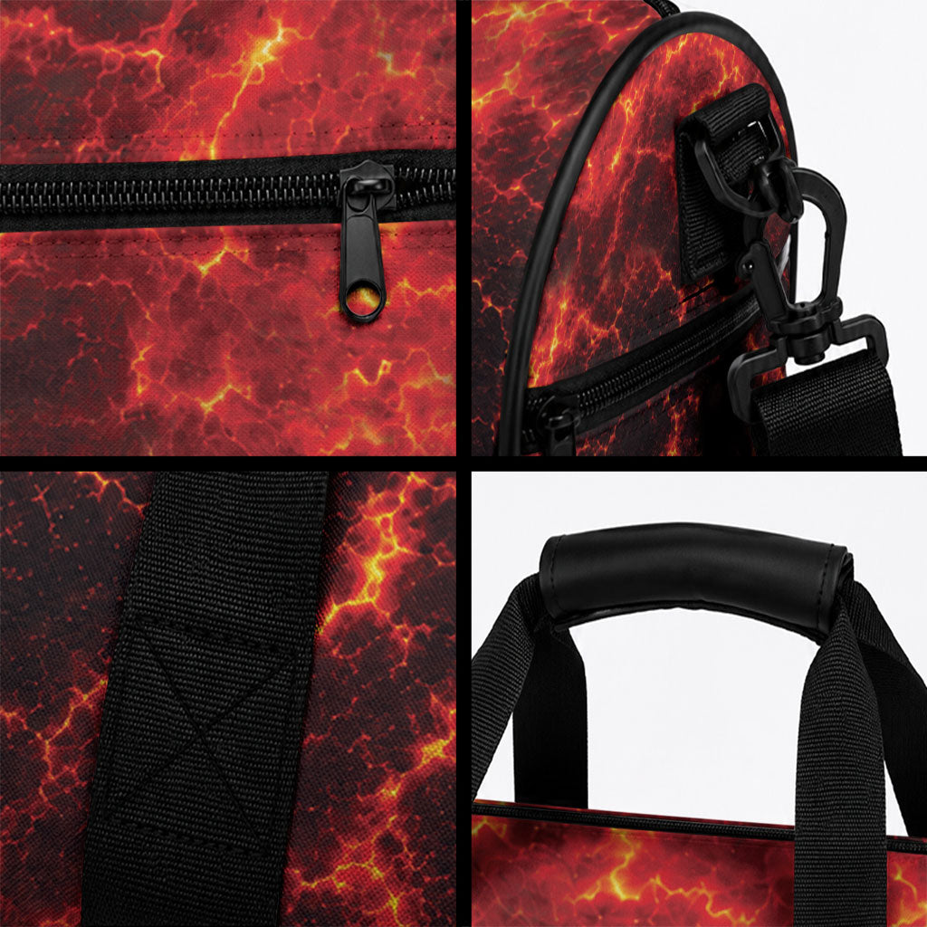 Lava Monster Costume Duffle Bag Fiery Lava Spiral