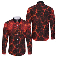 Lava Monster Costume Family Matching Tank Maxi Dress and Hawaiian Shirt Fiery Lava Spiral