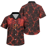 Lava Monster Costume Family Matching Tank Maxi Dress and Hawaiian Shirt Fiery Lava Spiral