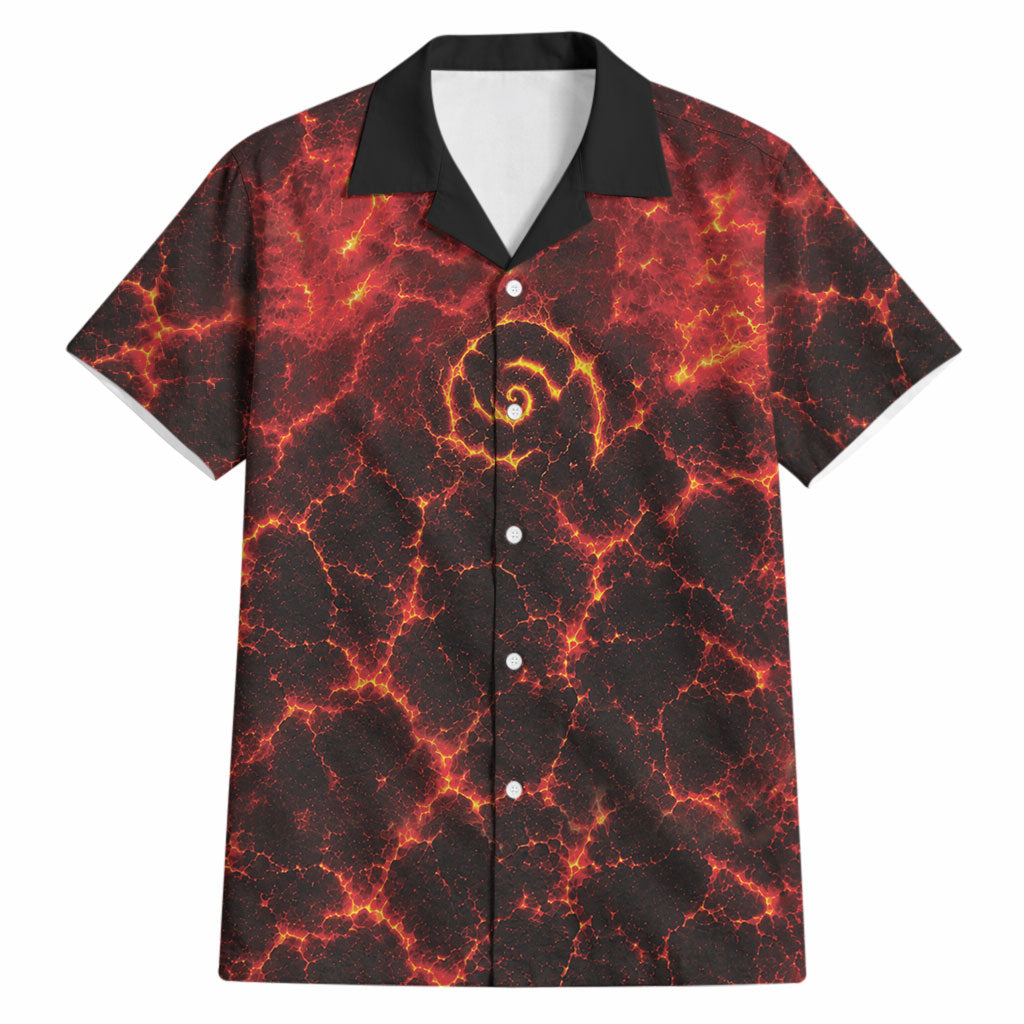 Lava Monster Costume Hawaiian Shirt Fiery Lava Spiral