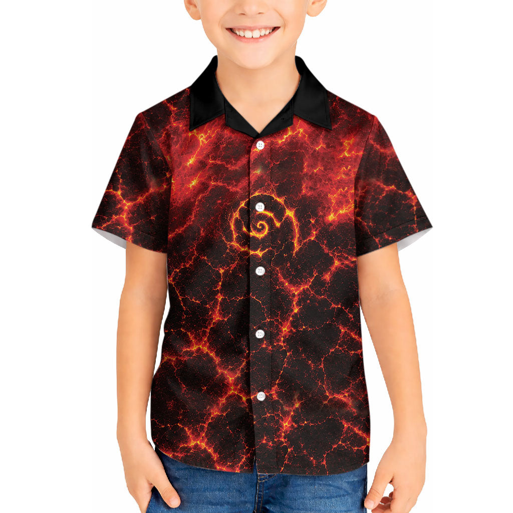 Lava Monster Costume Hawaiian Shirt Fiery Lava Spiral