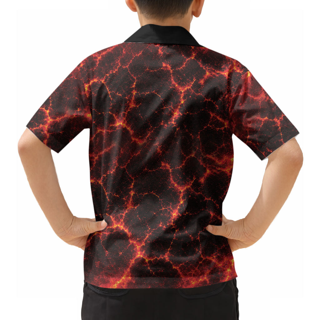 Lava Monster Costume Hawaiian Shirt Fiery Lava Spiral