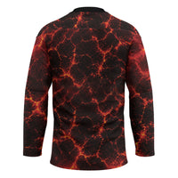Lava Monster Costume Hockey Jersey Fiery Lava Spiral