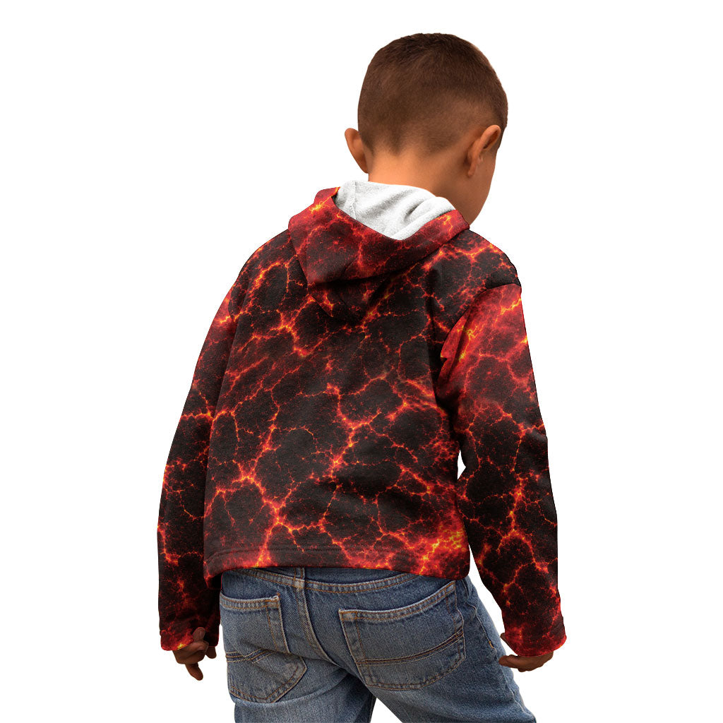Lava Monster Costume Kid Hoodie Fiery Lava Spiral