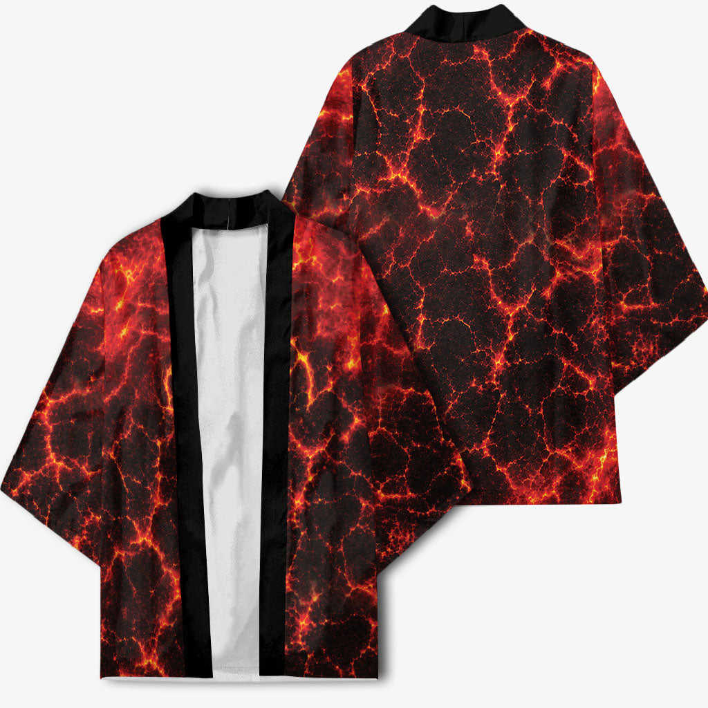 Lava Monster Costume Kimono Fiery Lava Spiral