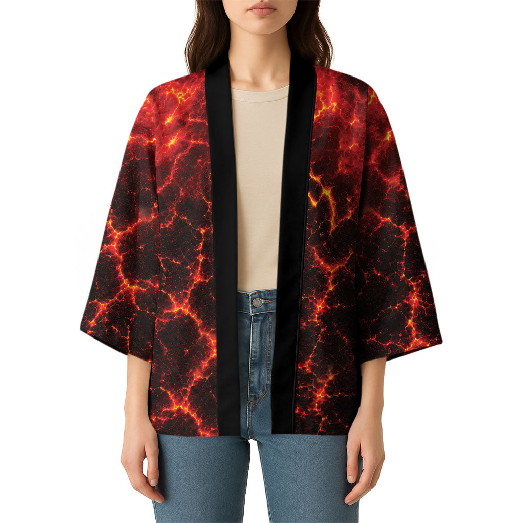 Lava Monster Costume Kimono Fiery Lava Spiral
