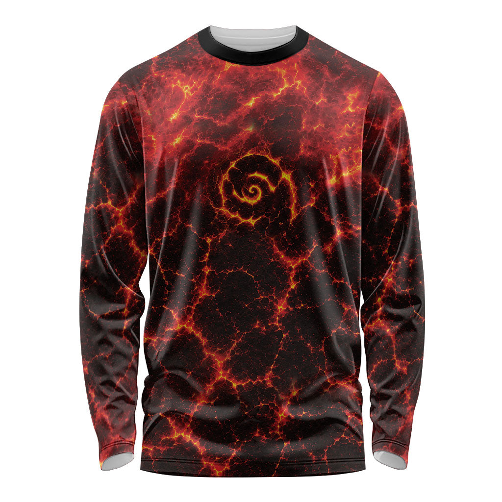 Lava Monster Costume Long Sleeve Shirt Fiery Lava Spiral