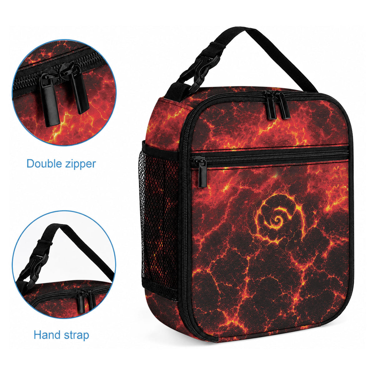 Lava Monster Costume Lunch Bag Fiery Lava Spiral