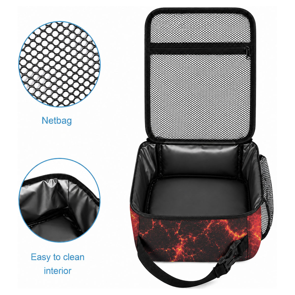 Lava Monster Costume Lunch Bag Fiery Lava Spiral