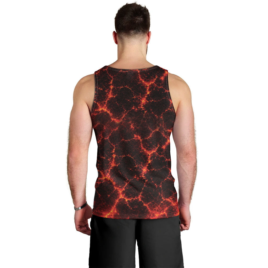 Lava Monster Costume Men Tank Top Fiery Lava Spiral
