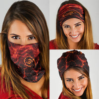 Lava Monster Costume Neck Gaiter Fiery Lava Spiral