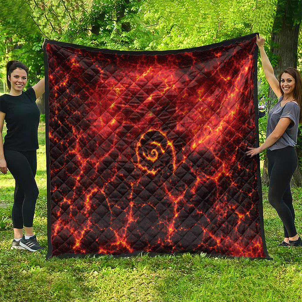 Lava Monster Costume Quilt Fiery Lava Spiral