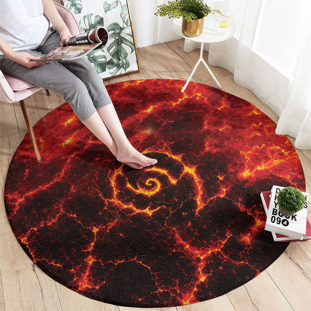 Lava Monster Costume Round Carpet Fiery Lava Spiral