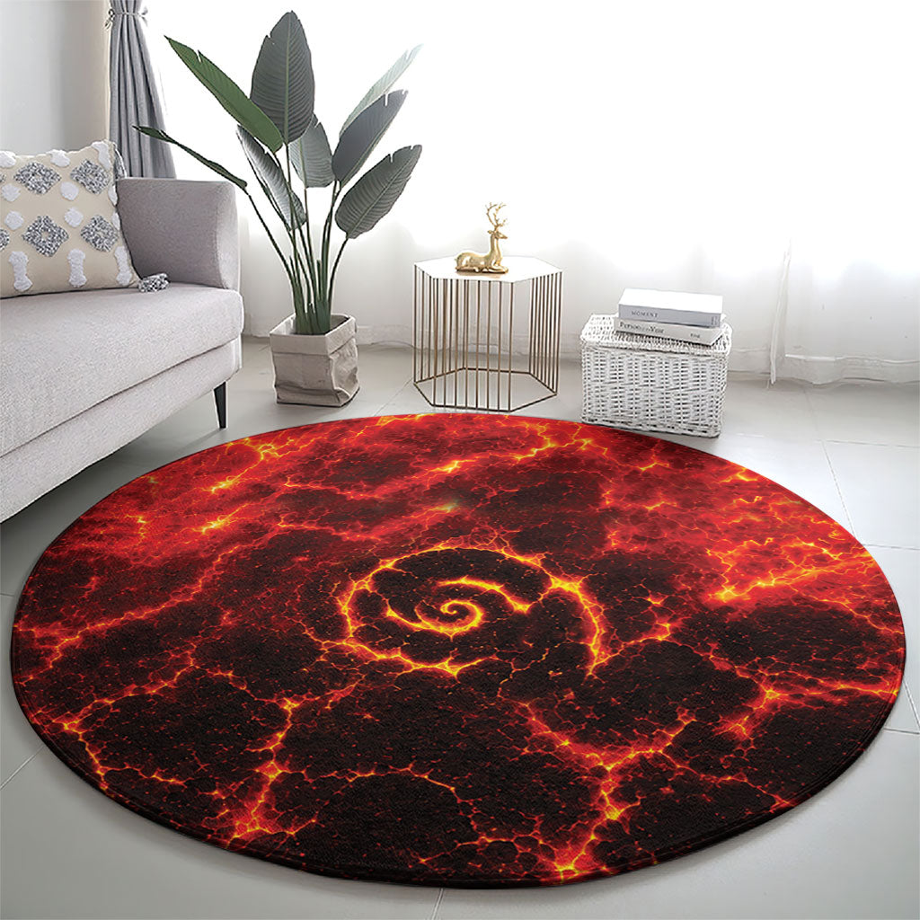 Lava Monster Costume Round Carpet Fiery Lava Spiral