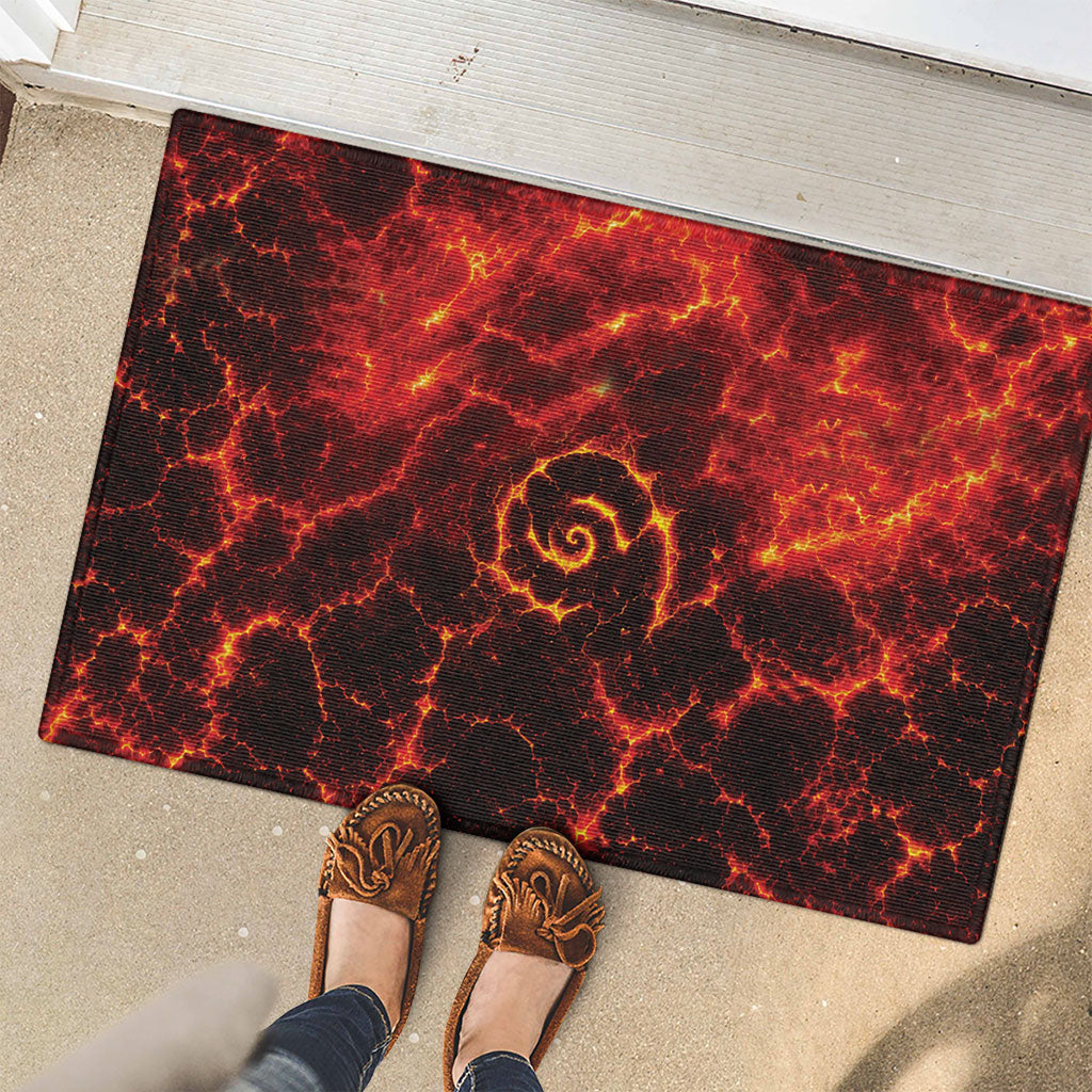 Lava Monster Costume Rubber Doormat Fiery Lava Spiral