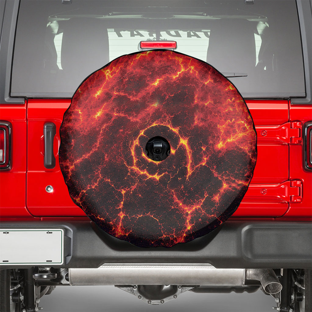 Lava Monster Costume Spare Tire Cover Fiery Lava Spiral