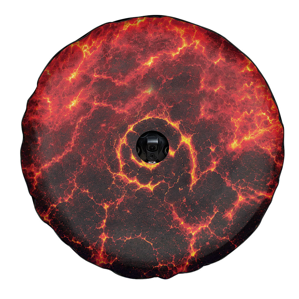 Lava Monster Costume Spare Tire Cover Fiery Lava Spiral