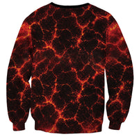 Lava Monster Costume Sweatshirt Fiery Lava Spiral