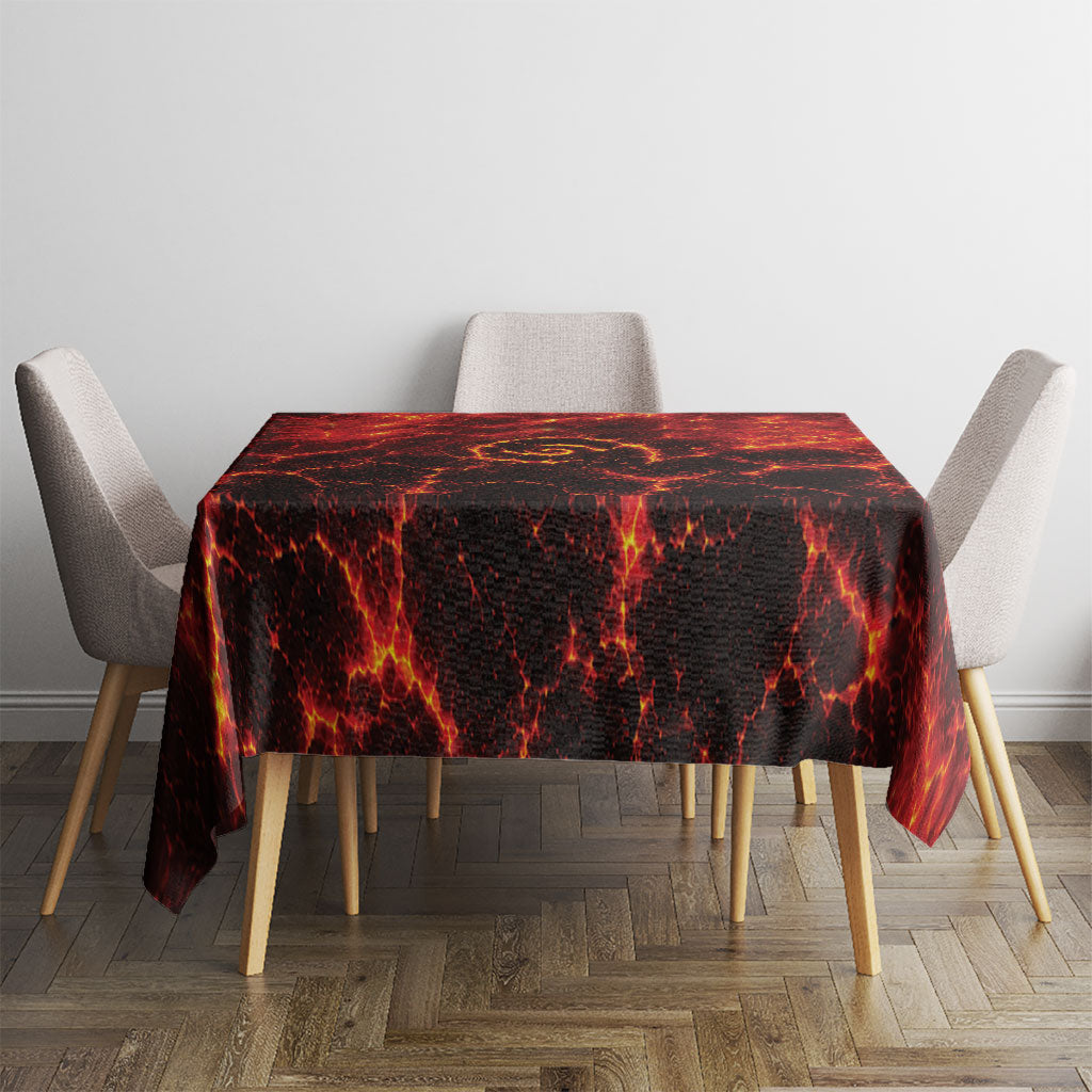Lava Monster Costume Tablecloth Fiery Lava Spiral