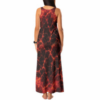 Lava Monster Costume Tank Maxi Dress Fiery Lava Spiral