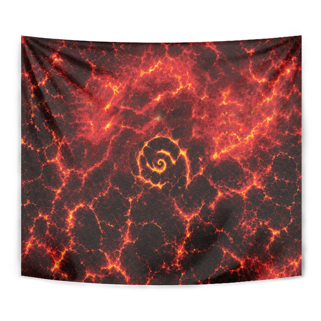 Lava Monster Costume Tapestry Fiery Lava Spiral