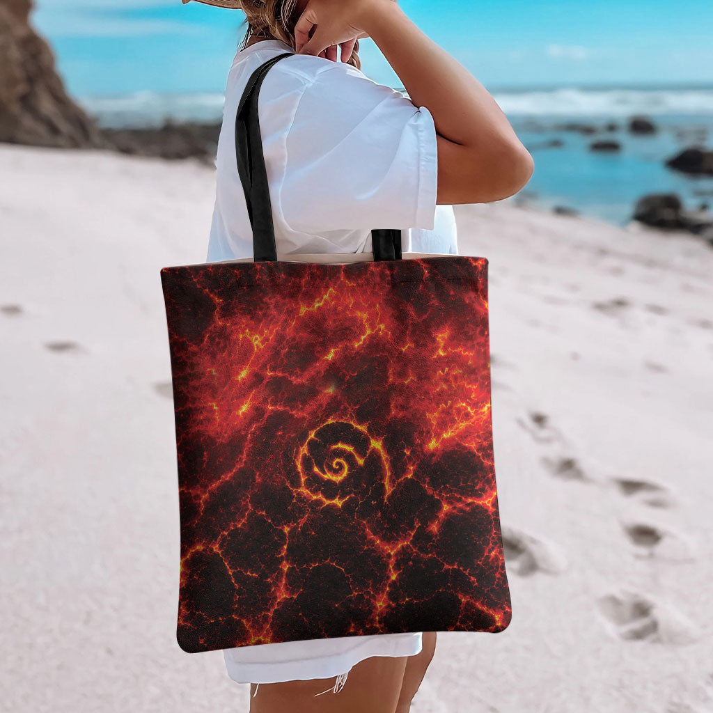 Lava Monster Costume Tote Bag Fiery Lava Spiral