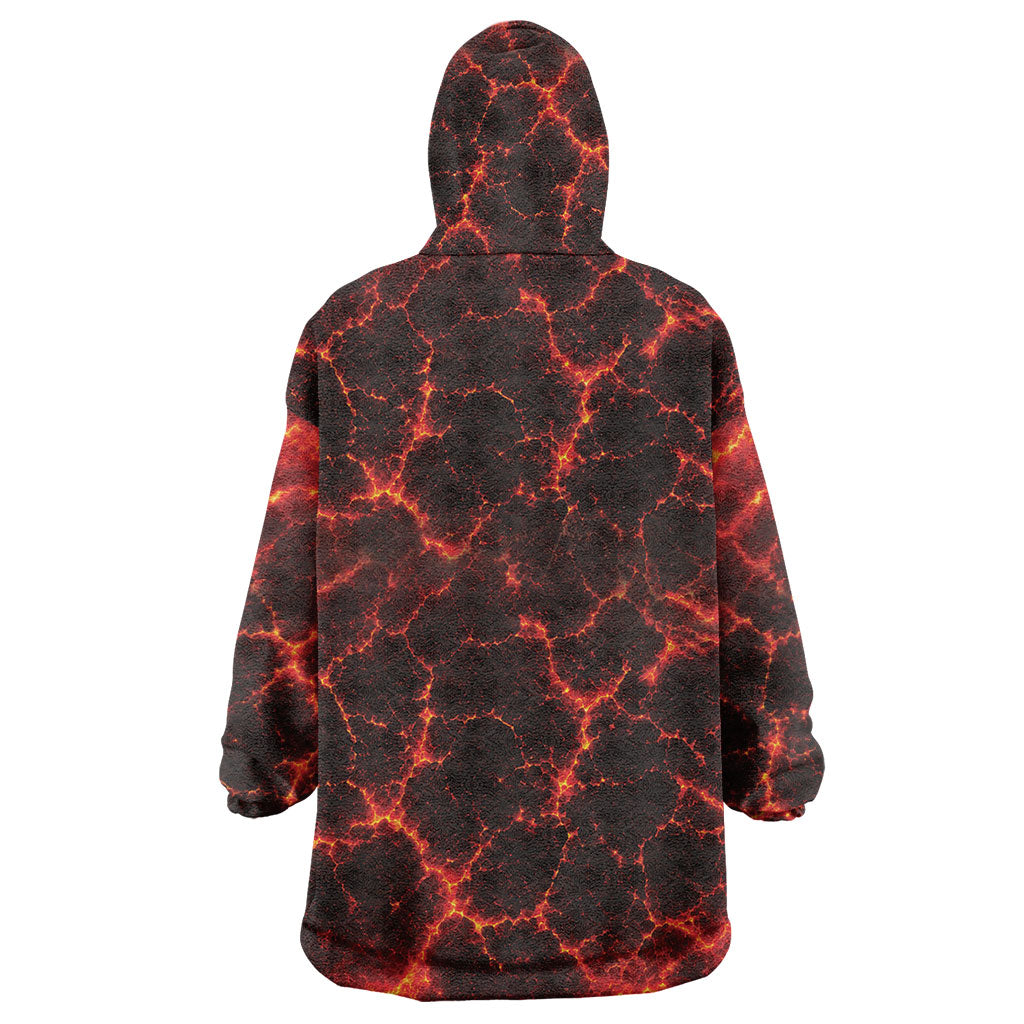Lava Monster Costume Wearable Blanket Hoodie Fiery Lava Spiral