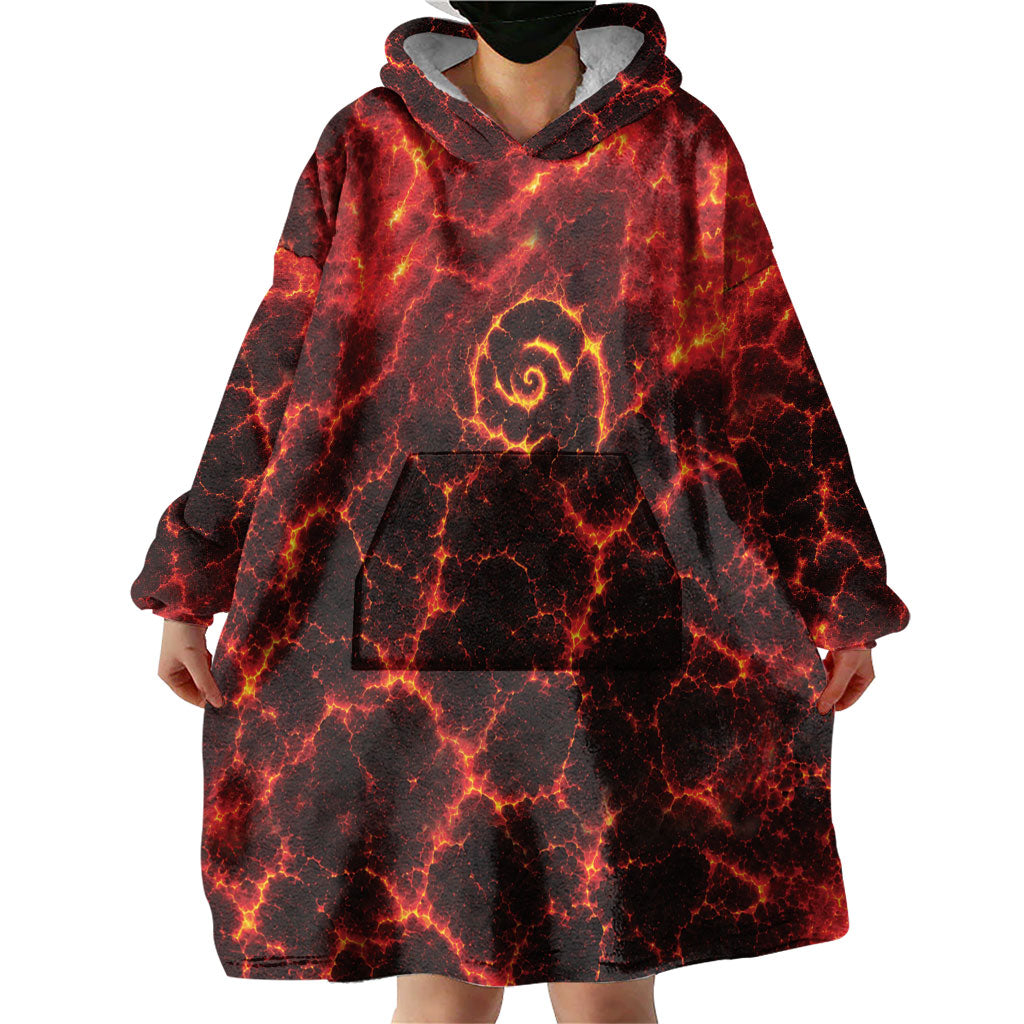 Lava Monster Costume Wearable Blanket Hoodie Fiery Lava Spiral