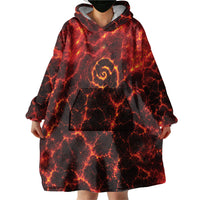 Lava Monster Costume Wearable Blanket Hoodie Fiery Lava Spiral